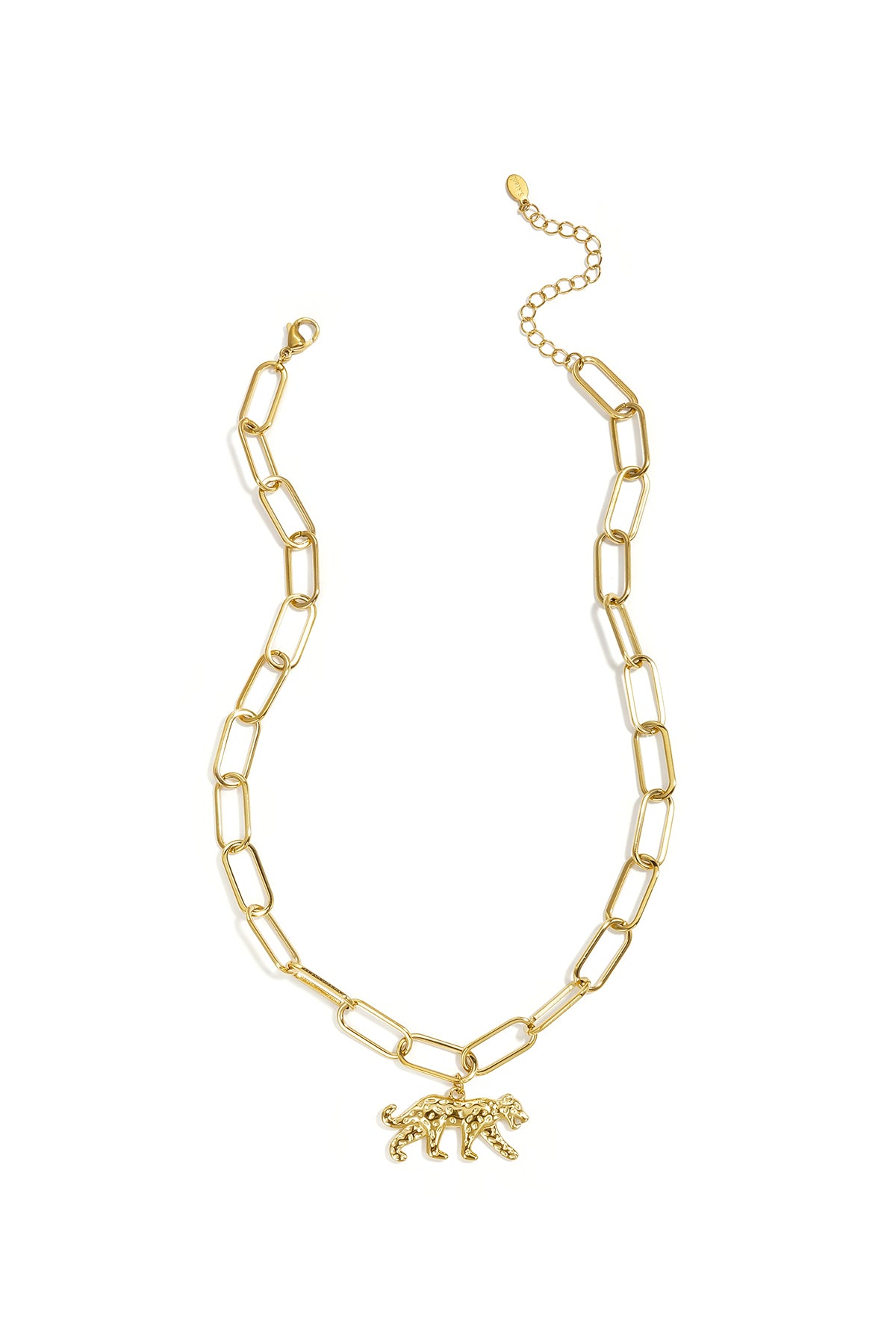 Women's Necklace with Stainless Steel Animal Motif Pendant – Gold-Colored