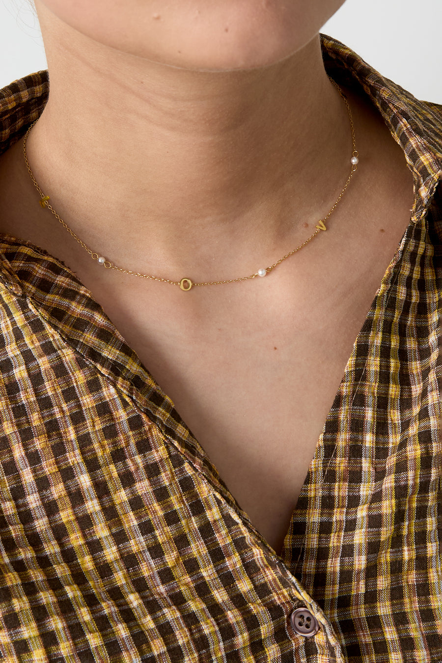 Ketting love met parels
