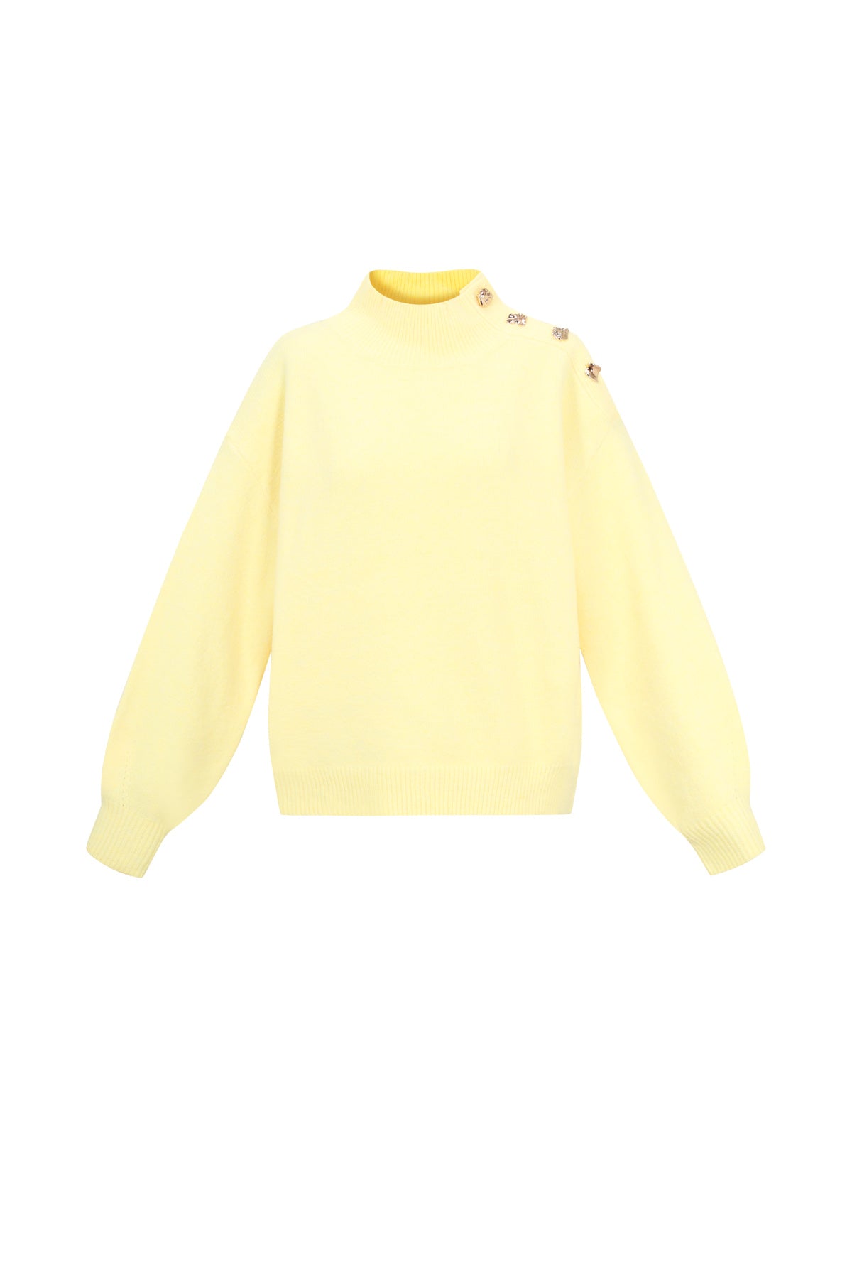 Pull tricoté pour femme à col haut
