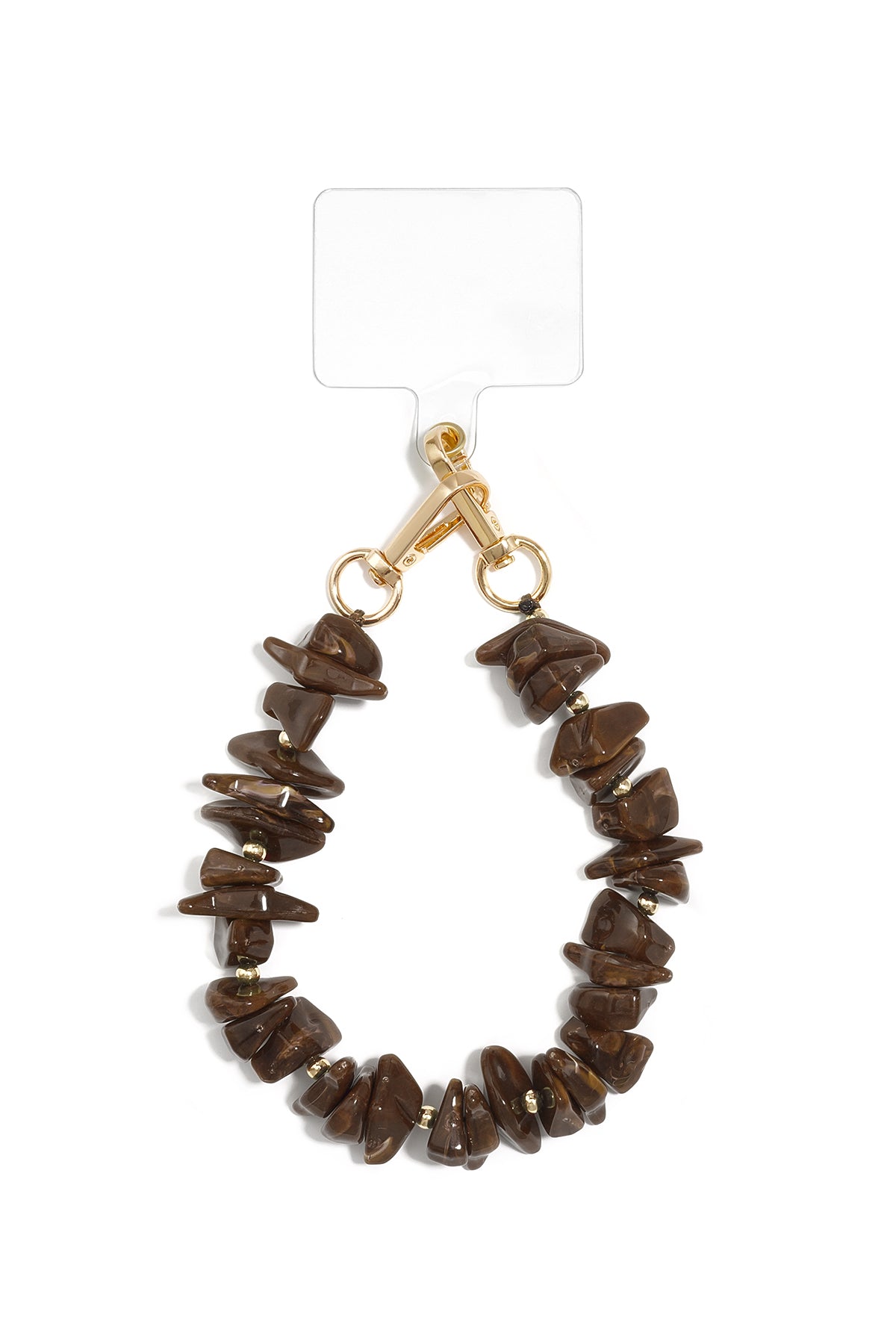 Phone lanyard made of acrylic, alloy, and CCB with beads - multiple colors
