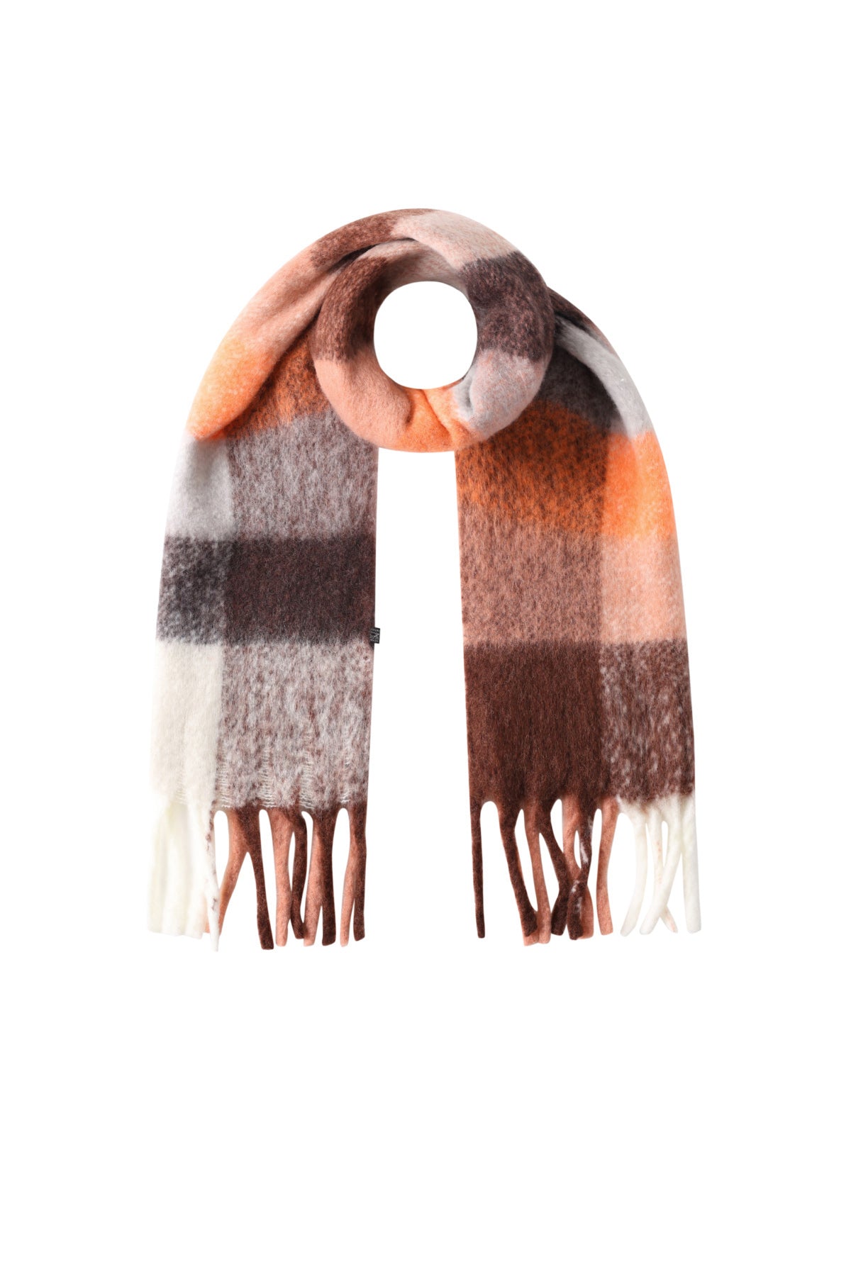 Écharpe d'hiver pour femme 70 % polyester, 30 % laine à motif écossais – plusieurs coloris