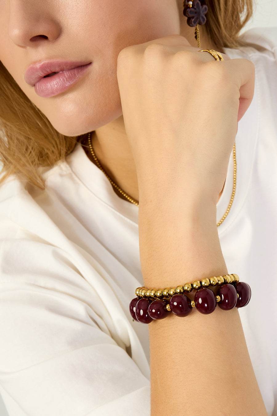 Bracelet pour femme en acrylique – plusieurs couleurs – décontracté