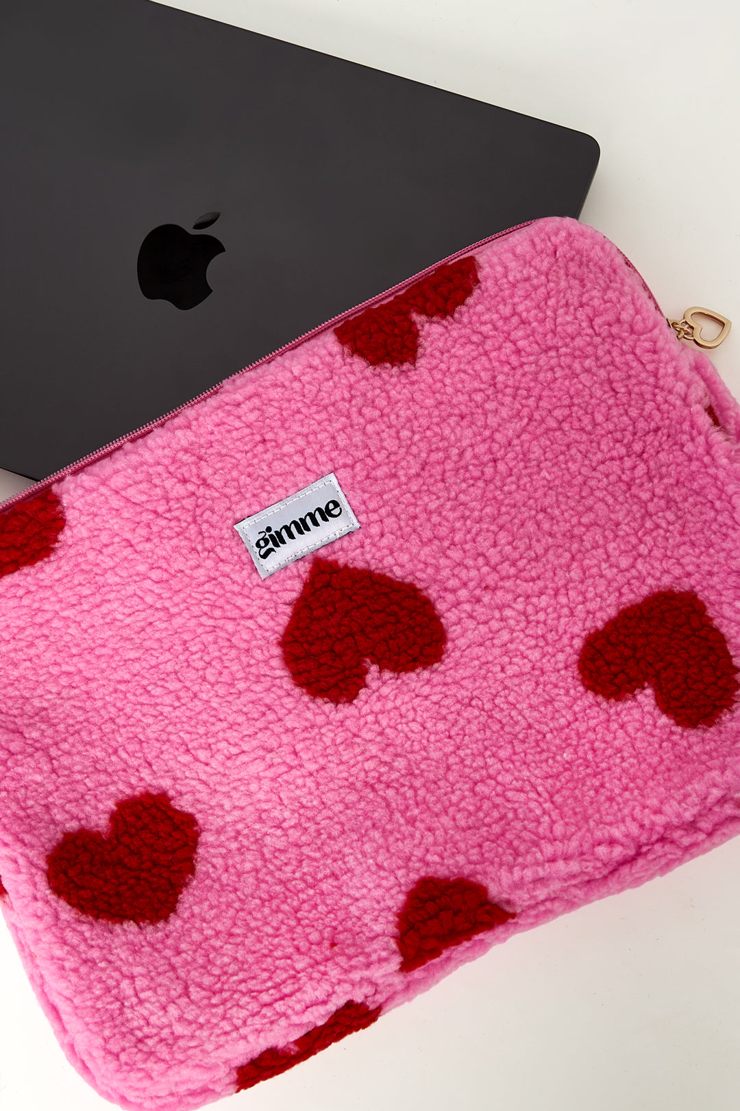Dames laptoptas van polyester met hart voor 13 inch – productfoto 2