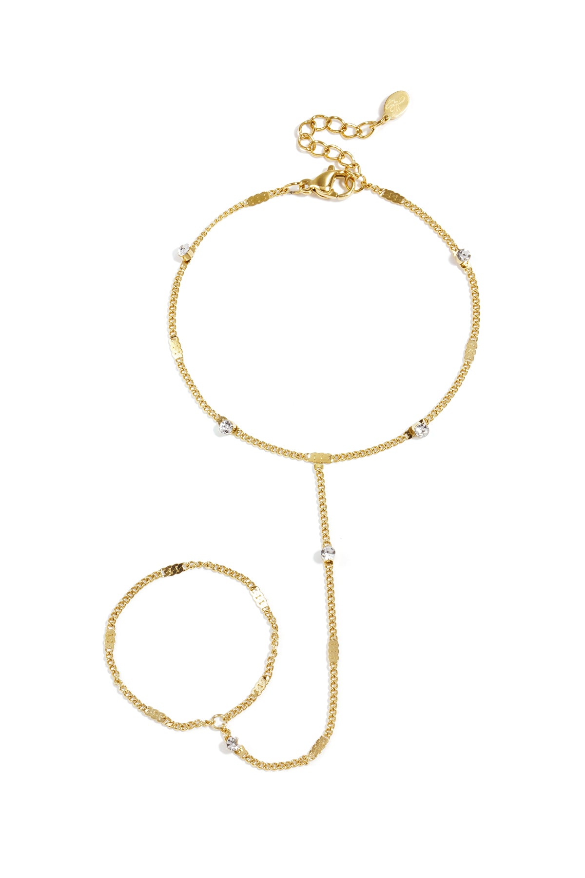 Women's Stainless Steel Chain Handbag with Link Detail – Gold Tone