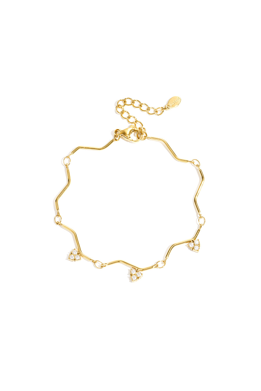 Bracelet à breloques pour femme en acier inoxydable avec cœur et maillon de chaîne