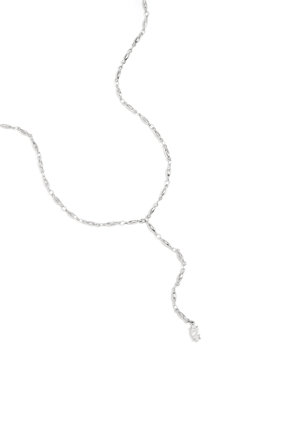 Women's necklace with stainless steel pendant and link detail – gold and silver colored