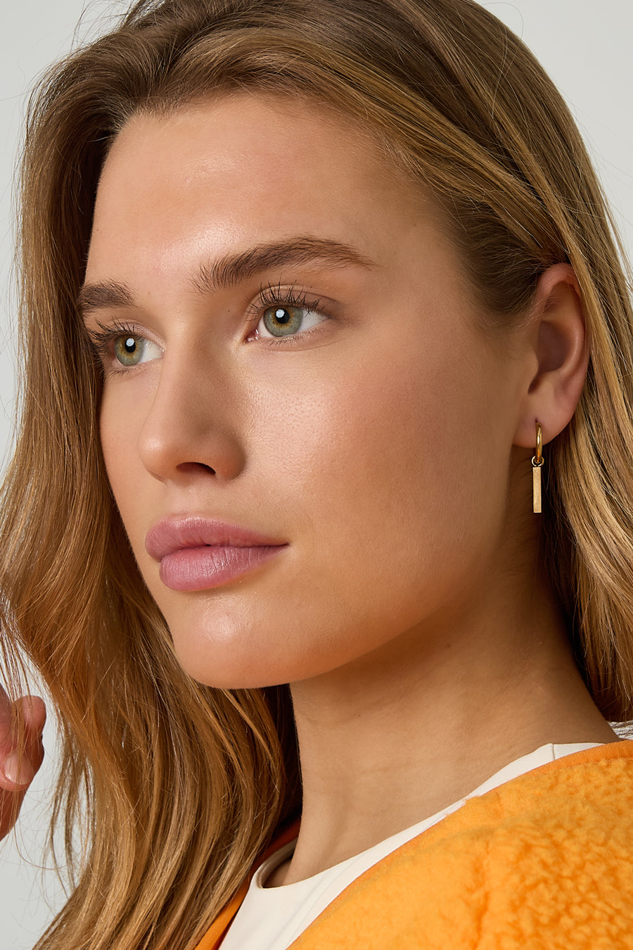 Boucles d'oreilles pendantes en acier inoxydable de forme rectangulaire pour femmes – couleur or