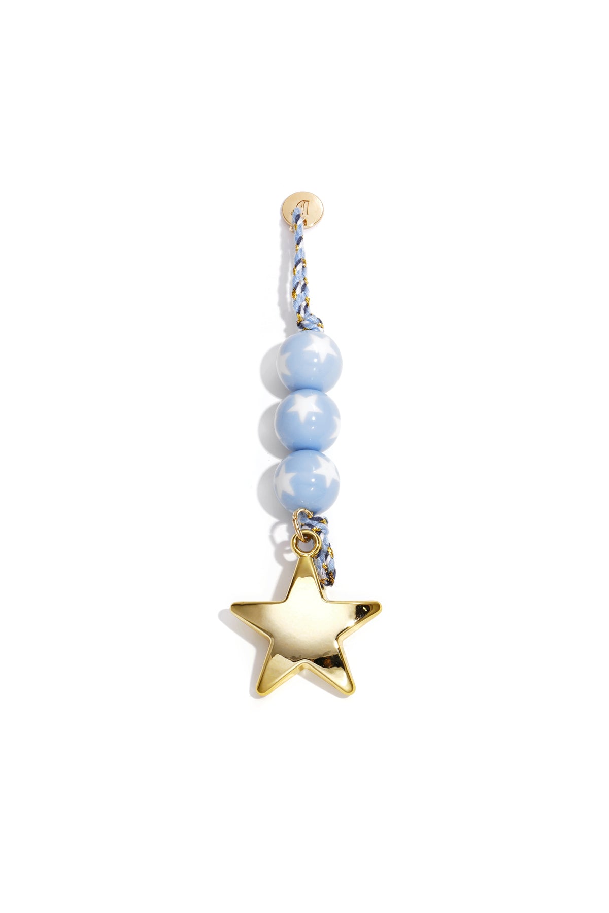 Acrylic hanger for bags with beads and star motif – multiple colors