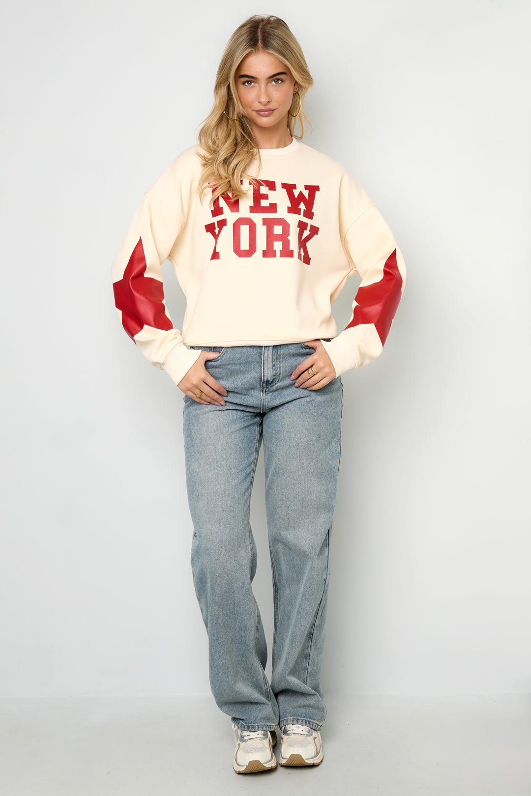 Dames New York sweater van katoen met ster – productfoto 8