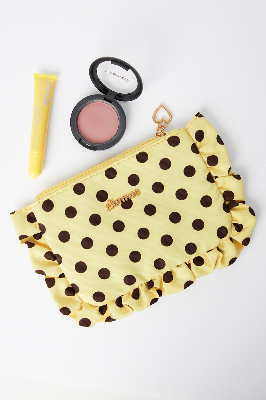 Make-uptasje van polyester met stippen – productfoto 2