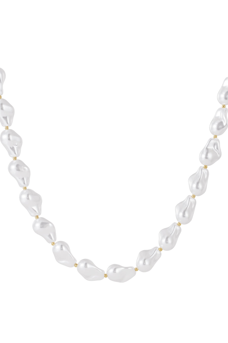 Collier de perles fantaisie pour femme – blanc – décontracté pour les vacances et la plage