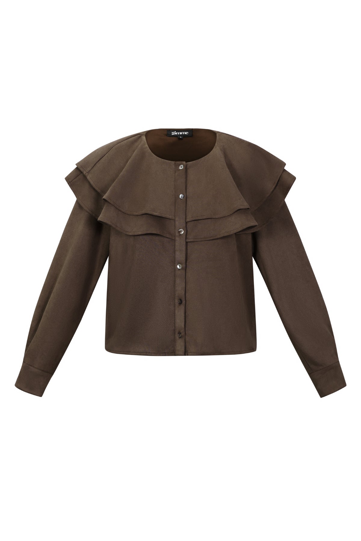 Dames blouse van polyester met rucherand – productfoto 10