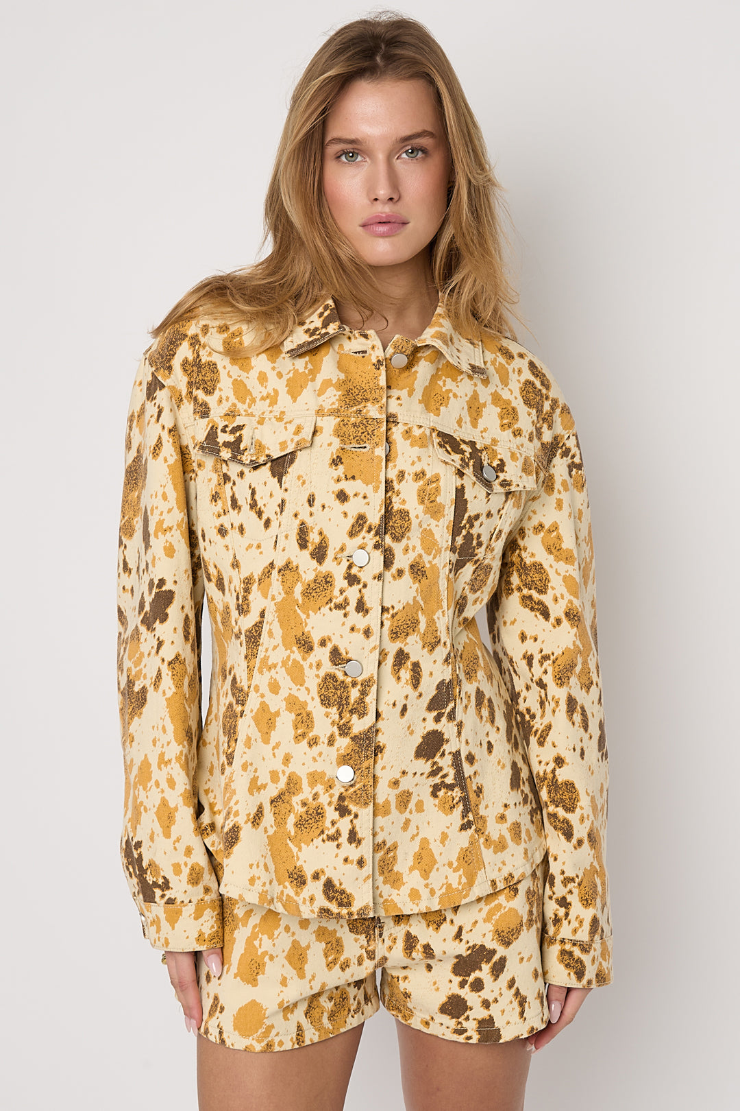 Dames khaki denim jack Into the Wild – productfoto 4