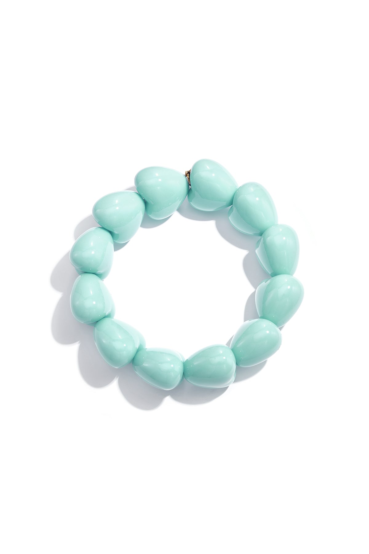 Armband met chunky harten kralen