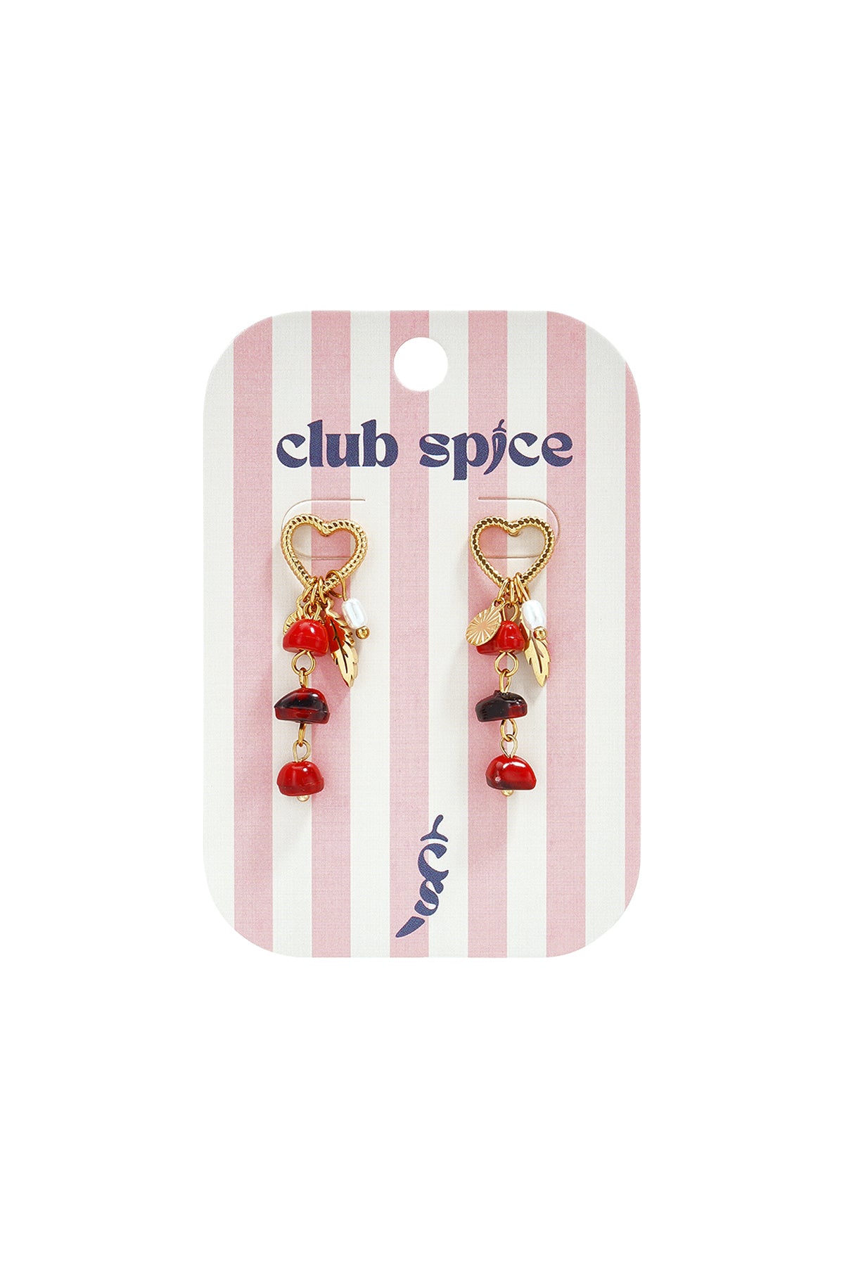Boucles d'oreilles pendantes pour femme en acier inoxydable, ABS, pierre de forme organique et cœur – photo 3