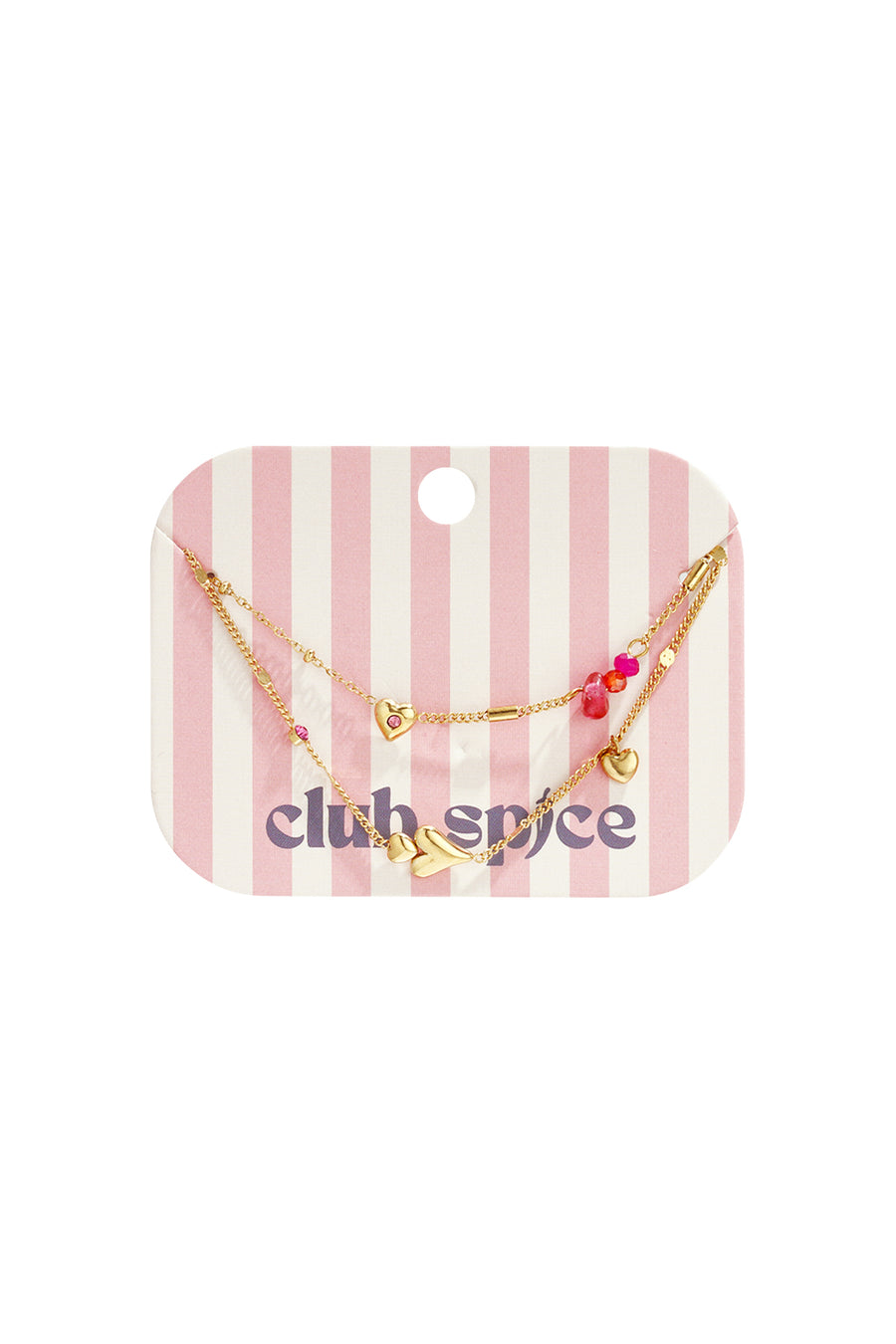 Armband met hartjes bloemen en kraaltjes
