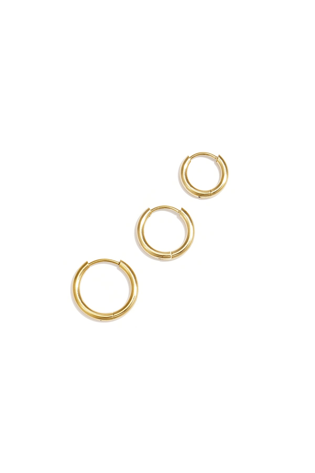 Boucles d'oreilles créoles pour femme en acier inoxydable – doré et argenté