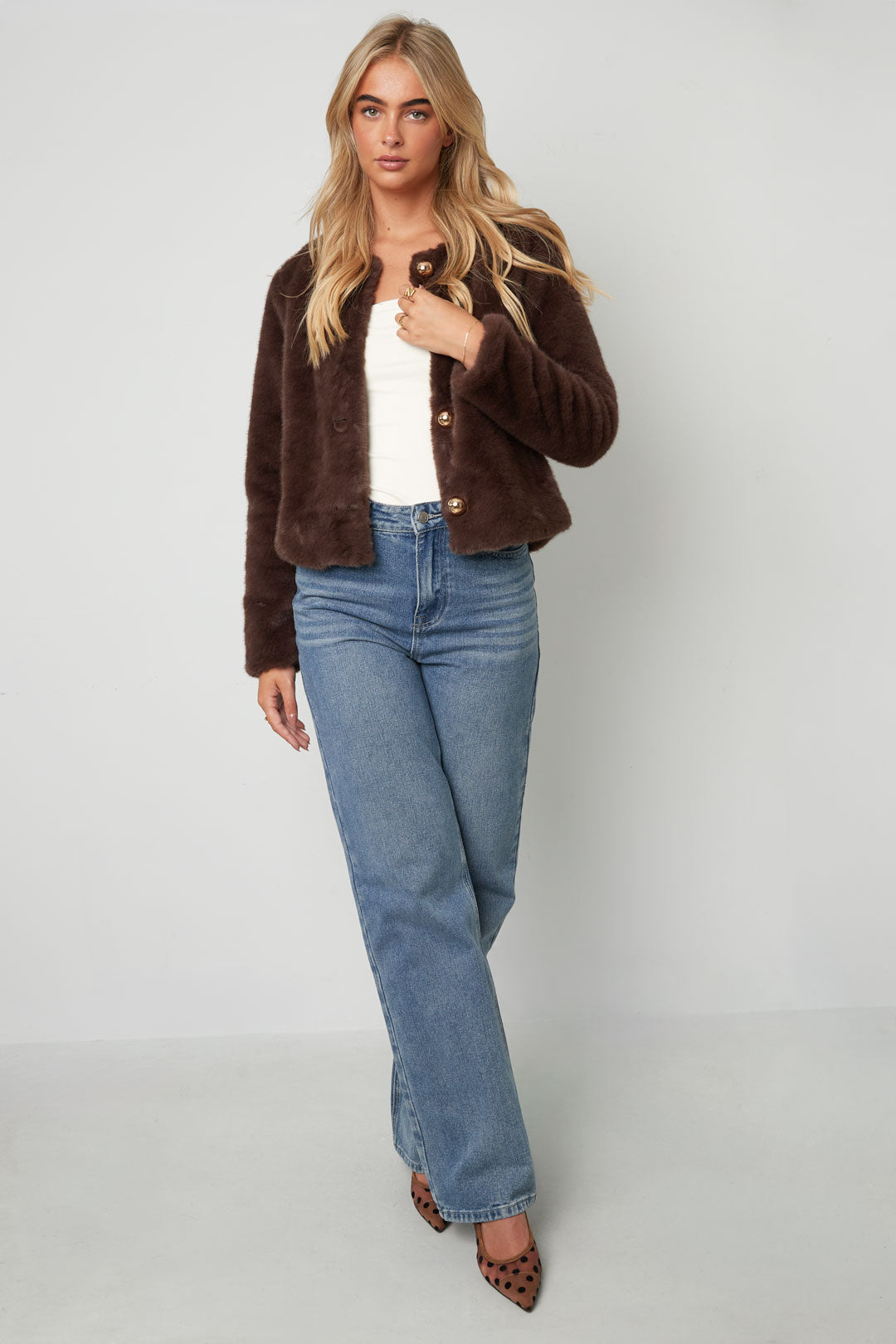Dames elegant jacket van geweven polyester – productfoto 7