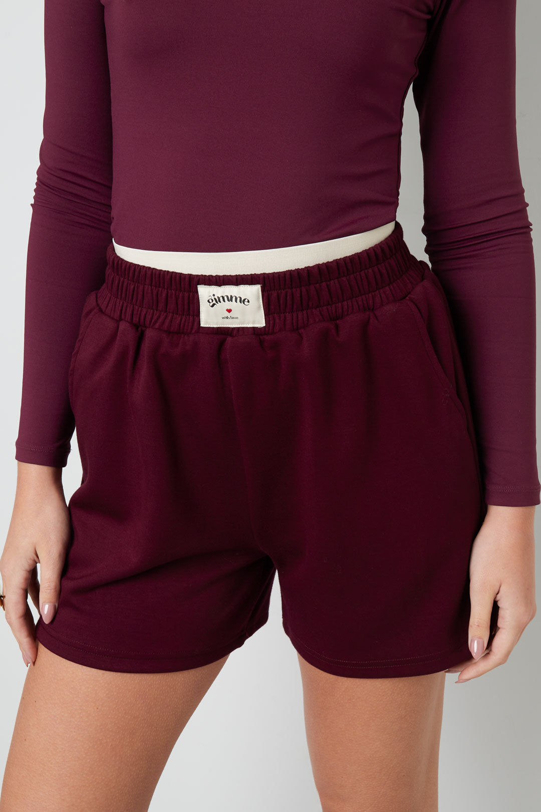 Dames sportieve shorts van gebreid polyester – productfoto 6