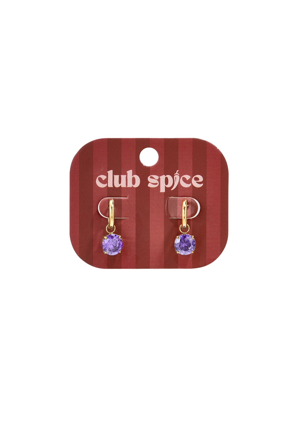 Women's dangle earrings, stainless steel, geometric zircon - white – image 3