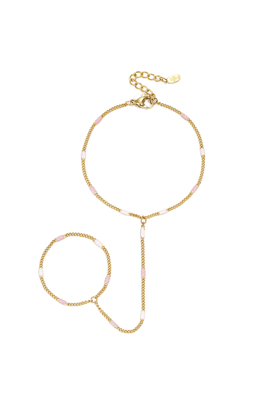 Chaîne de main pour femme en acier inoxydable avec détail maillon – couleur or