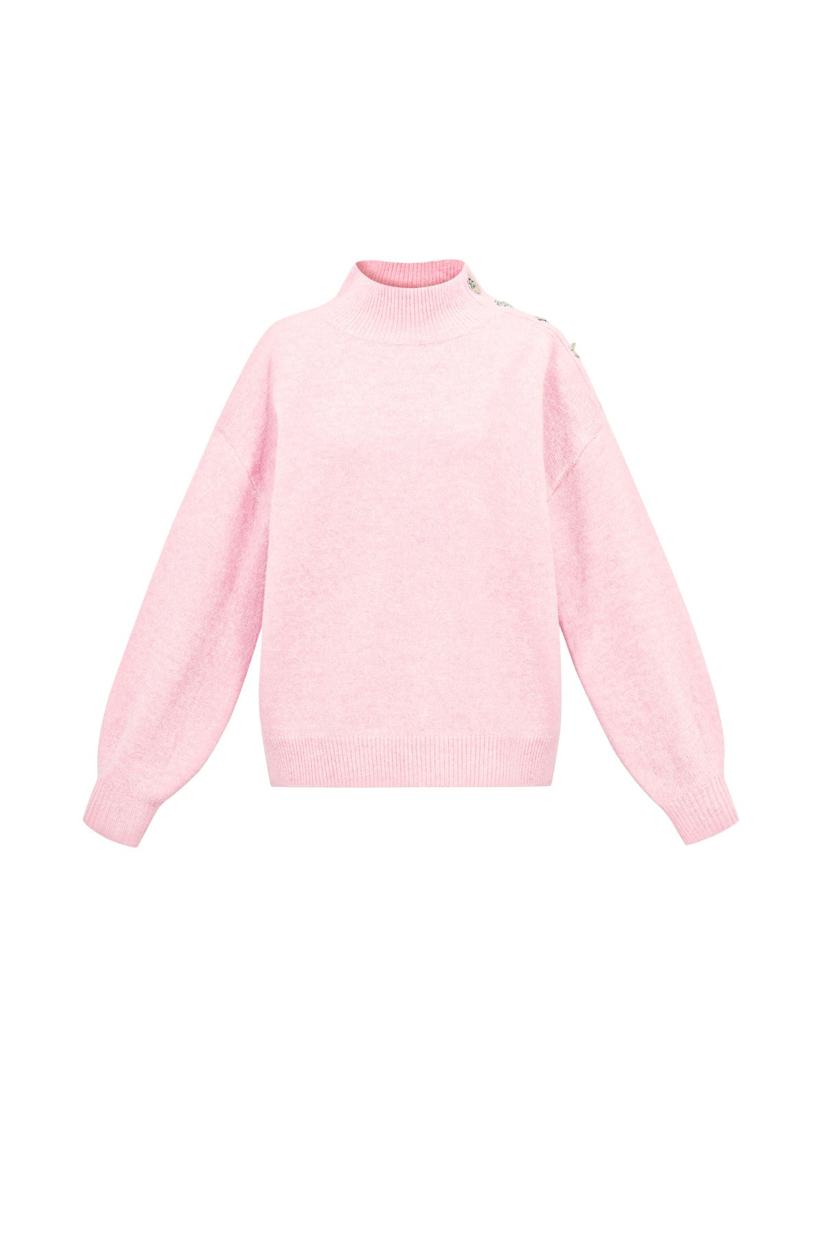 Pull tricoté pour femme à col haut