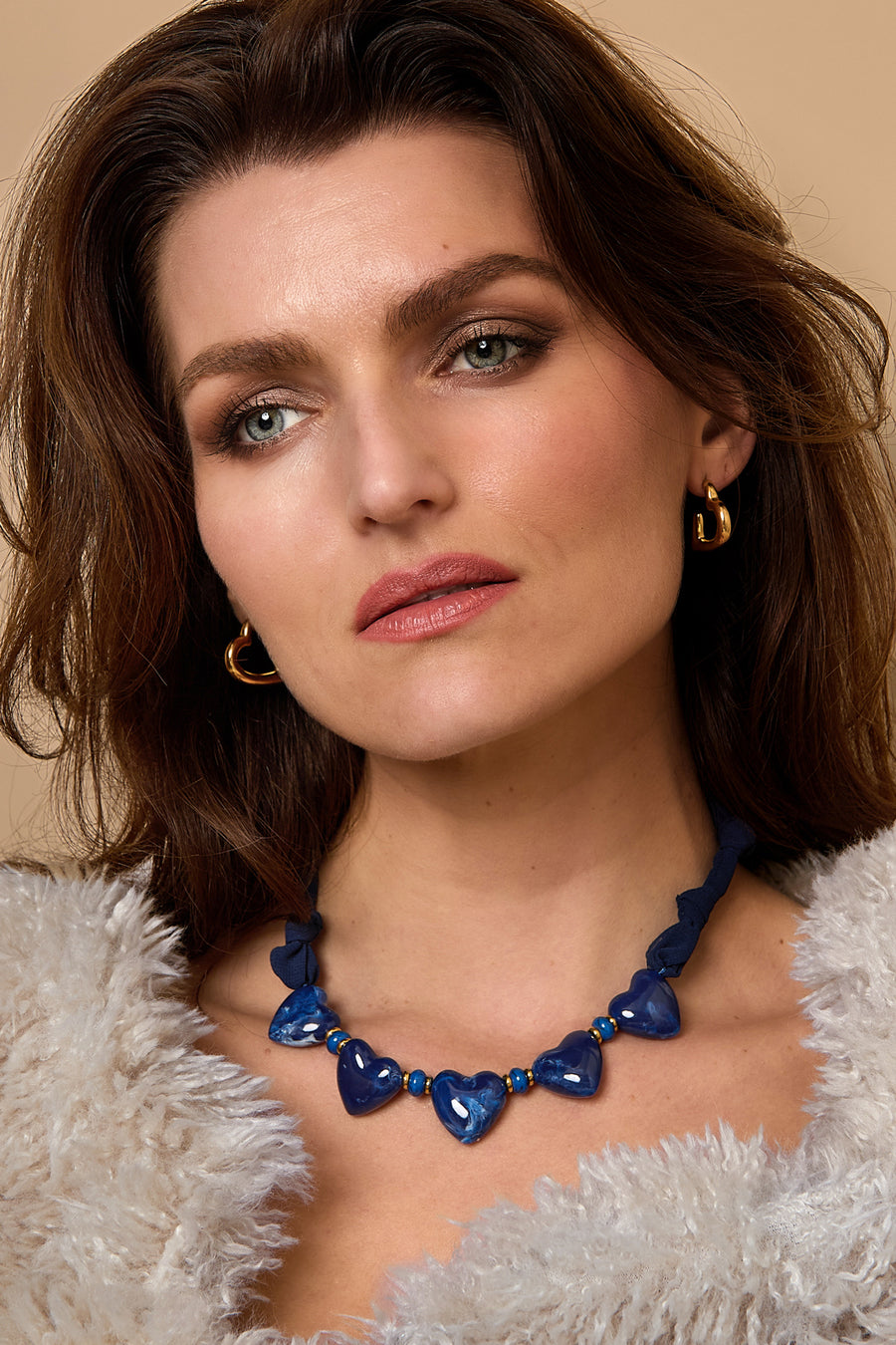 Collier tressé pour femmes en acier inoxydable 304, textile, résine, hématite, pierre d'imitation