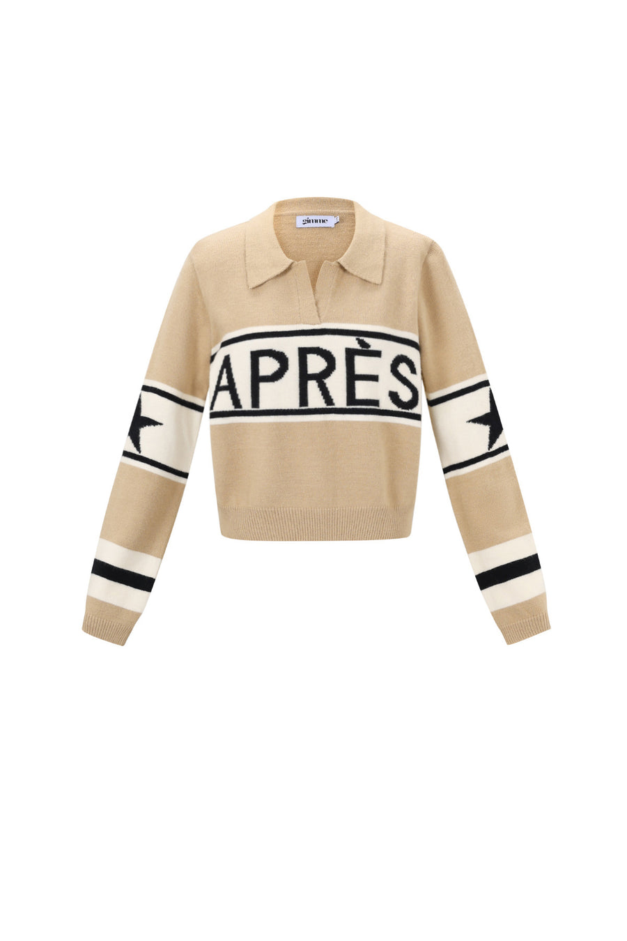 Pull tricot pour femmes avec imprimé texte