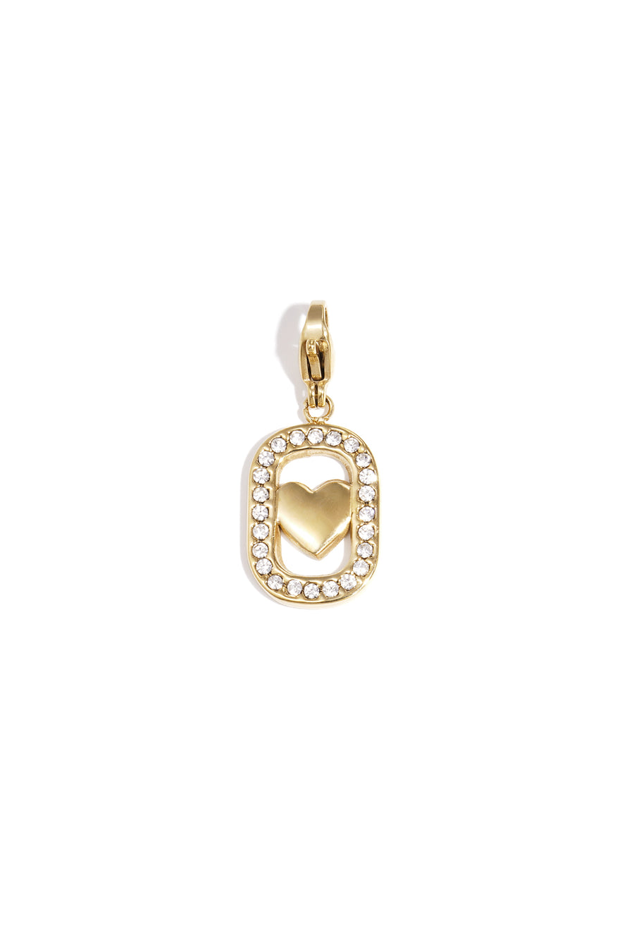 Composant de bijoux en acier inoxydable, strass, acier inoxydable 304 avec cœur – doré
