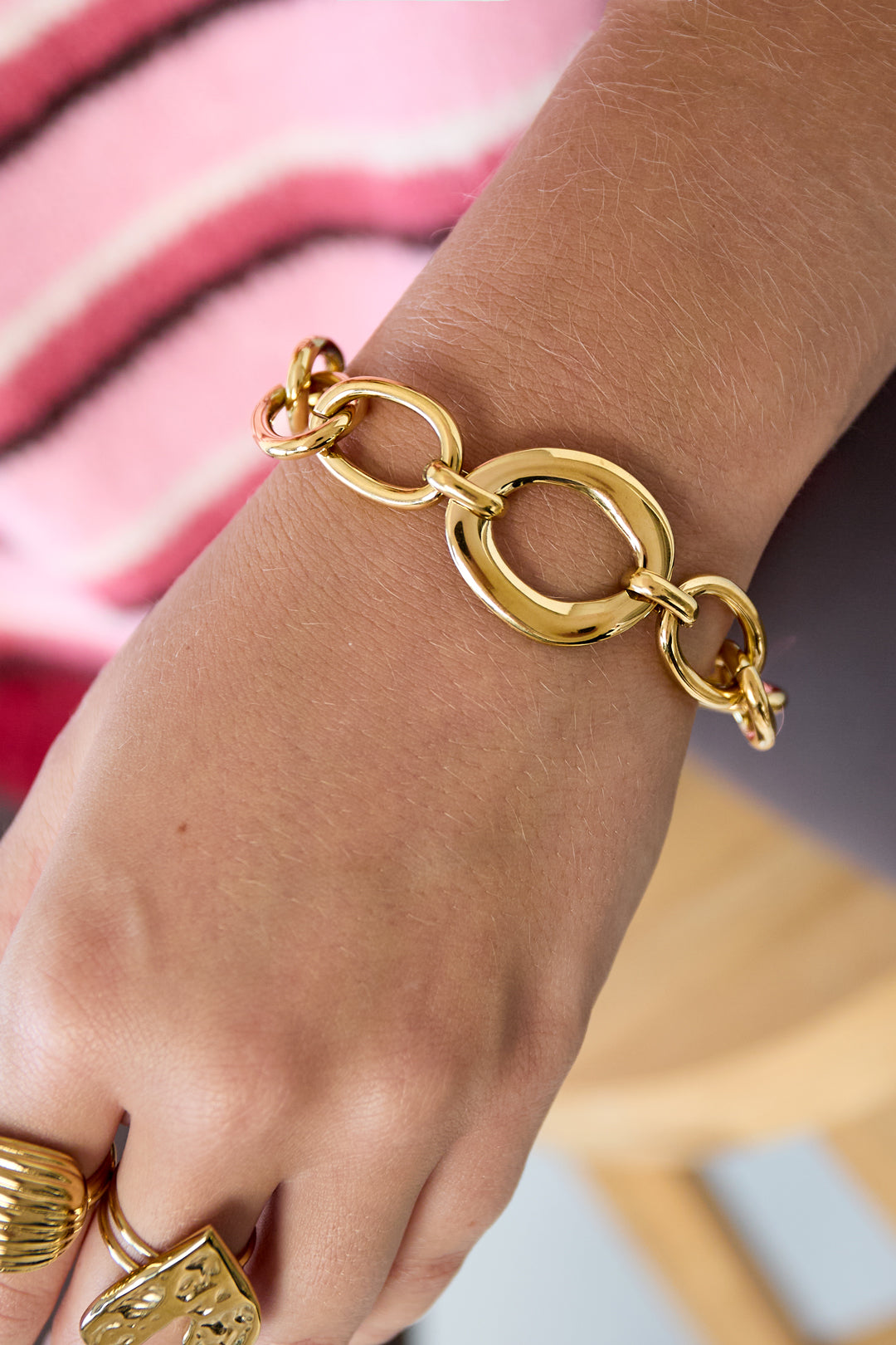 Roestvrijstalen kettingarmbanden Ketting Casual Dagelijks Eenvoudig Serie Damessieraden