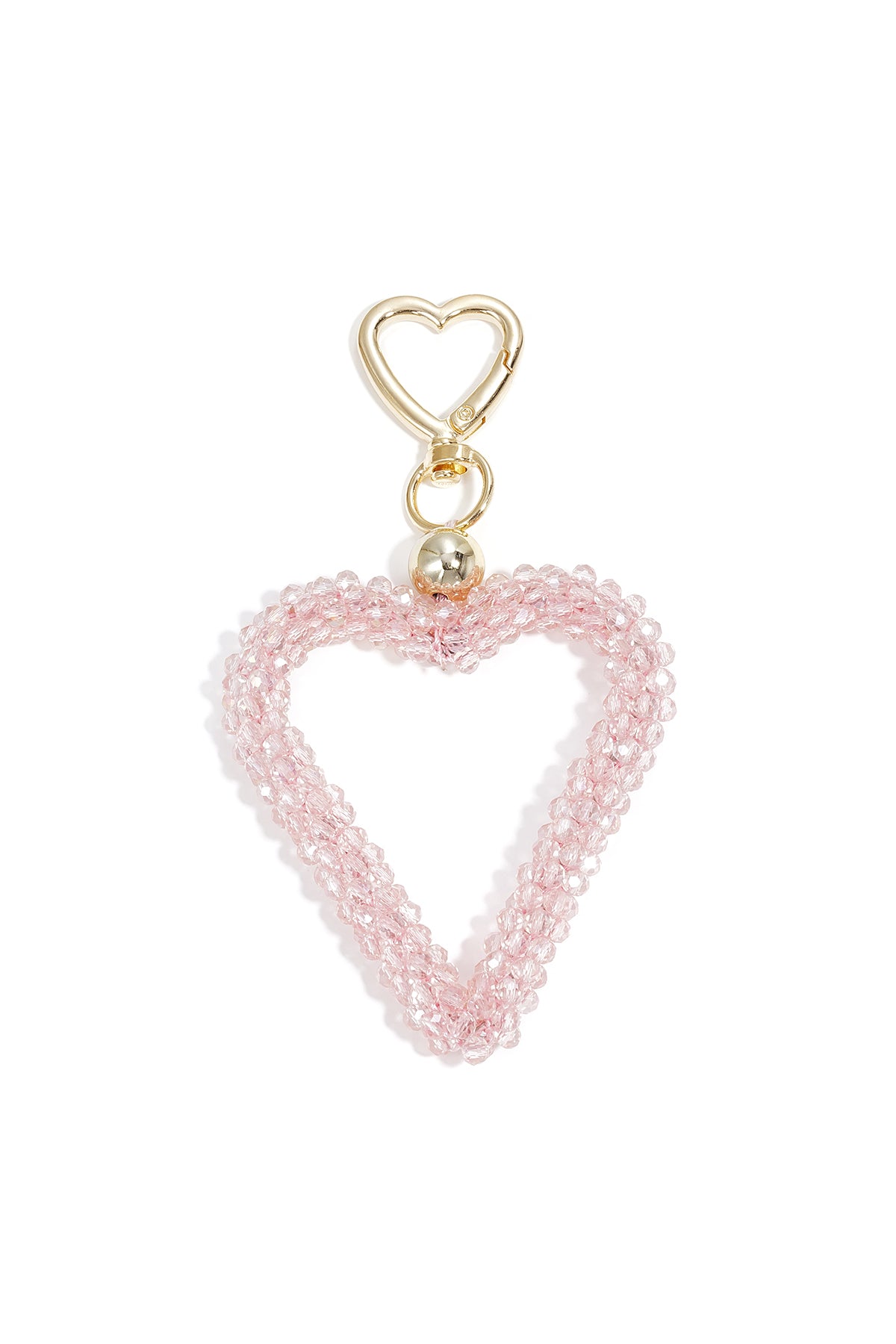 Heart-shaped crystal keychain - various colors - casual