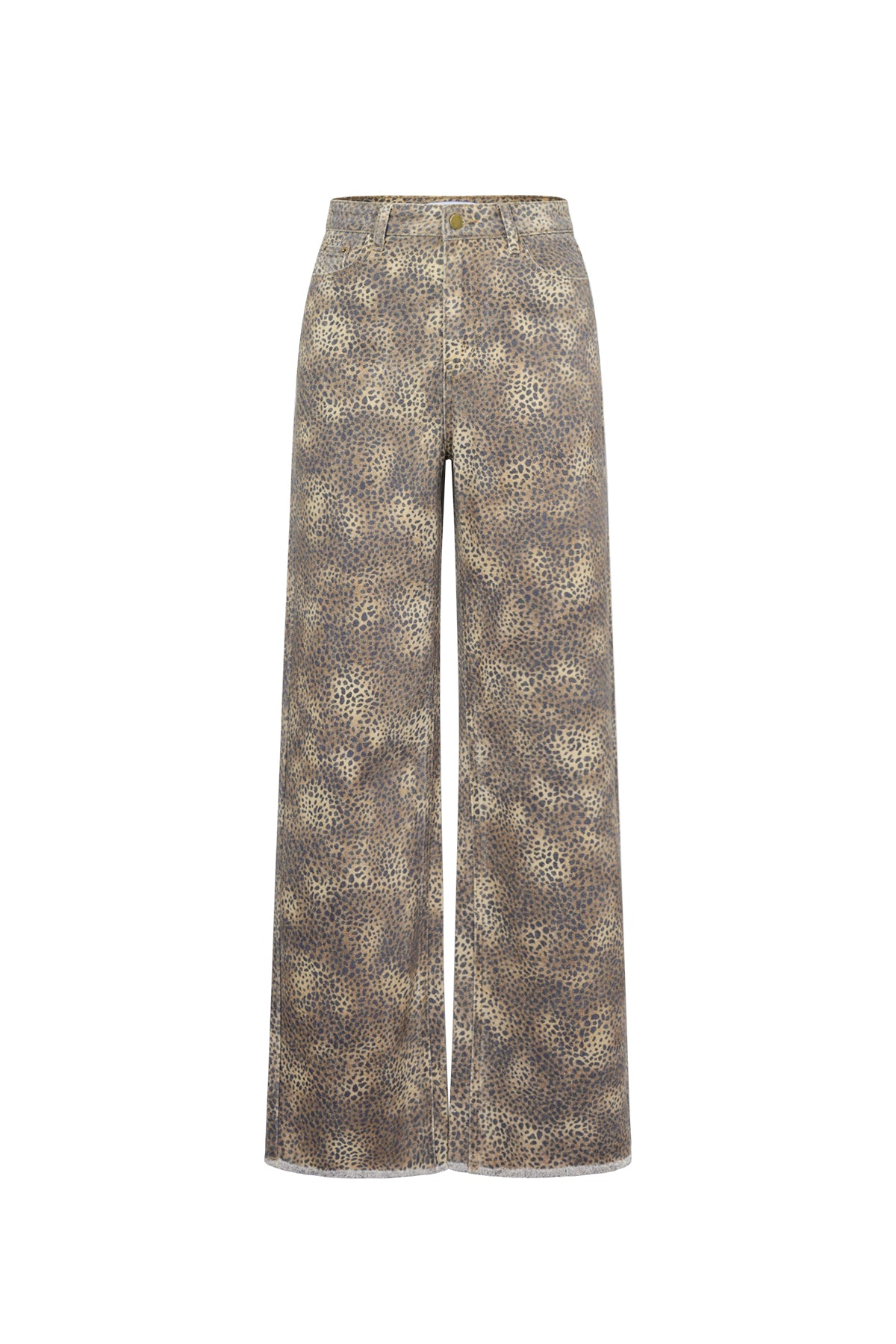 Dames tweedelige denimset van katoen met kleurcontrast