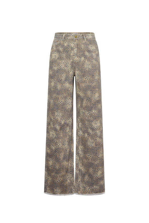 Jean droite à imprimé léopard pour femme – Cowgirl & Loving Leopard