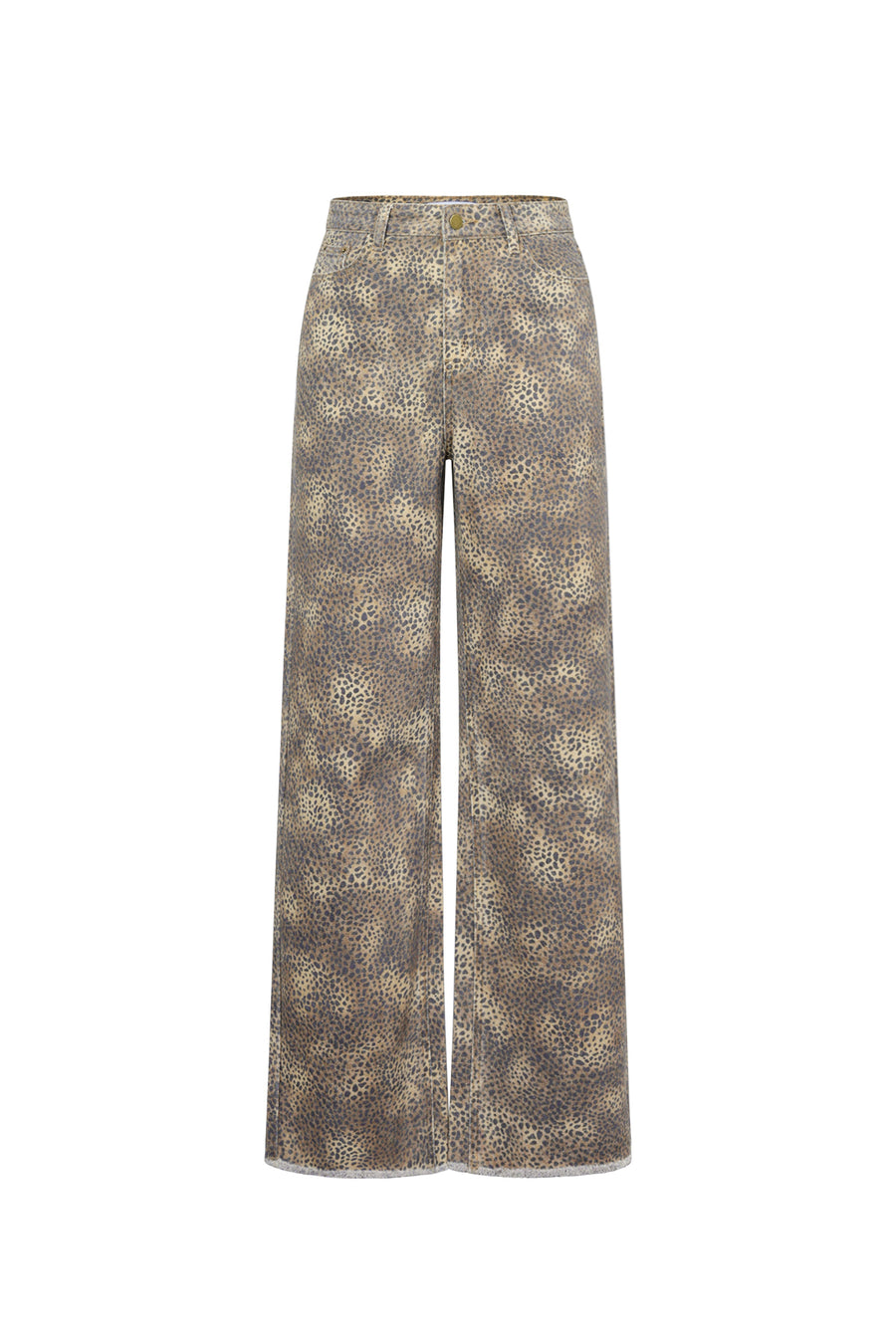 Dames tweedelige denimset van katoen met kleurcontrast