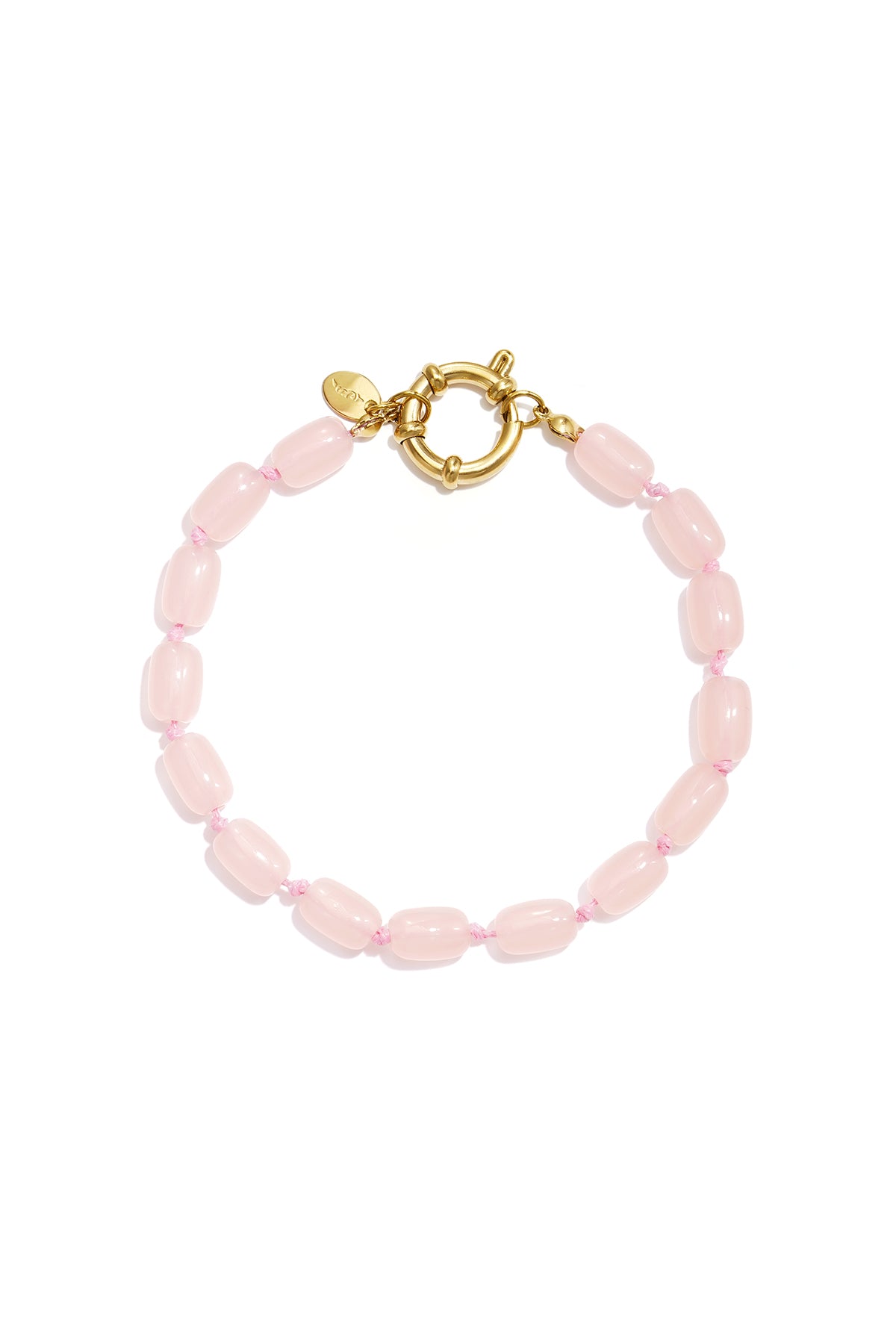 Bracelet en perles pour femme en acier inoxydable, verre de conception unie – plusieurs coloris