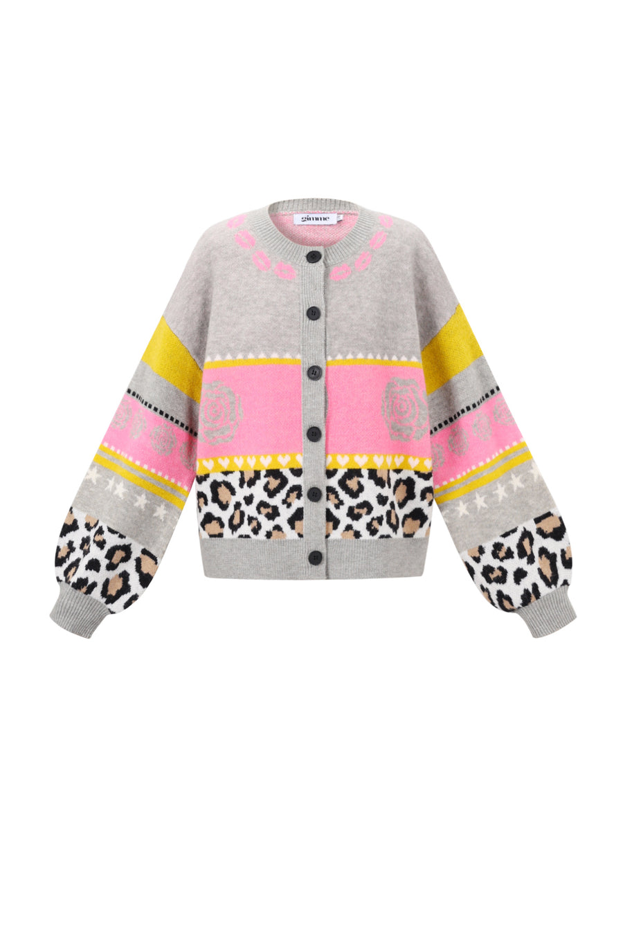 Cardigan en maille pour femme à imprimé floral
