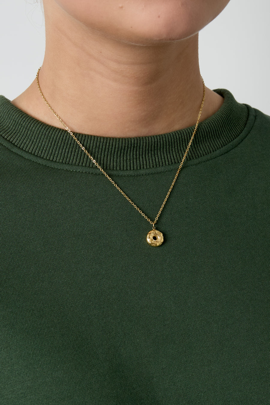 Collier femme en acier inoxydable avec pendentif – couleur or et couleur argent
