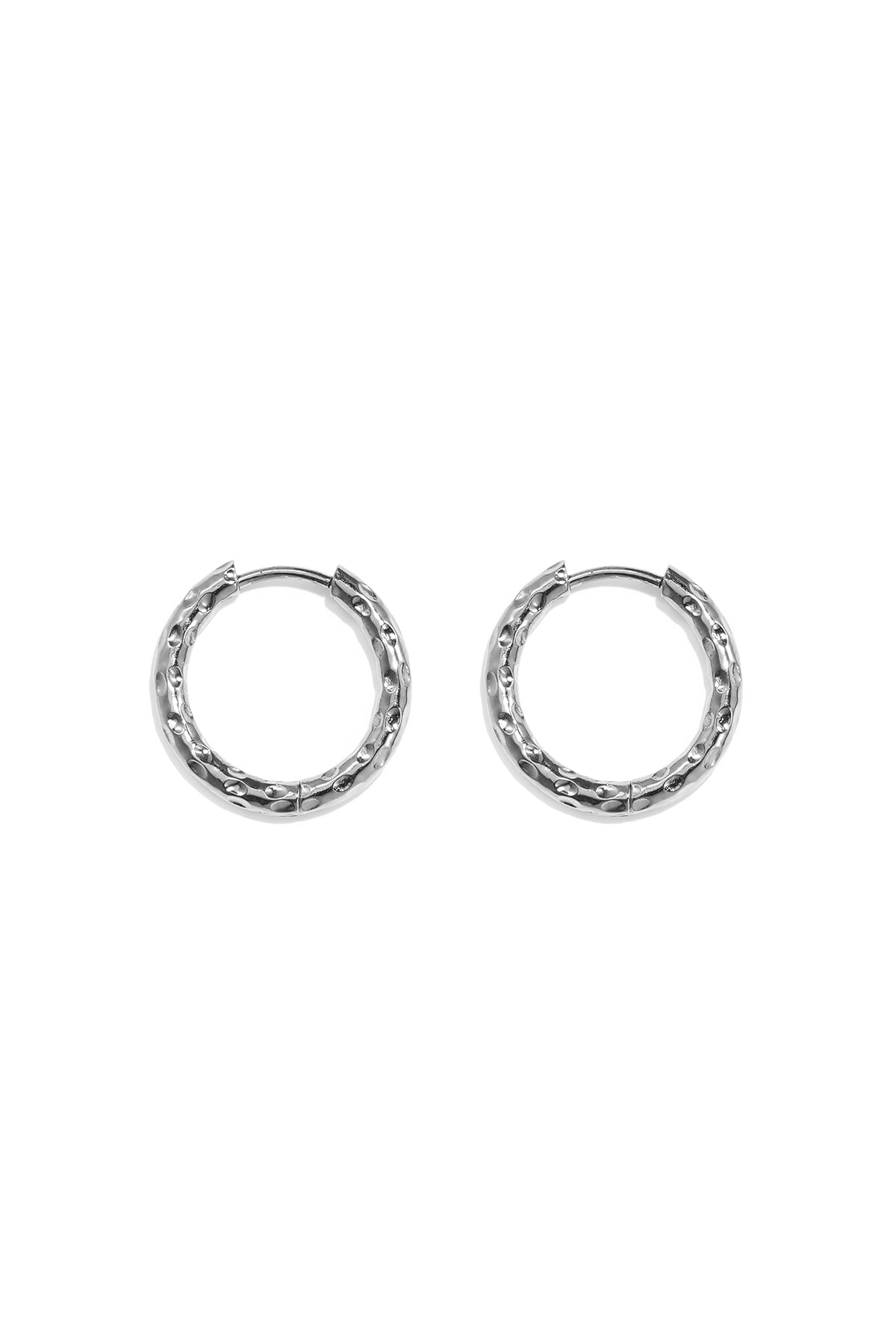 Women's Stainless Steel Round Hoop Earrings – Gold and Silver Tone – image 9