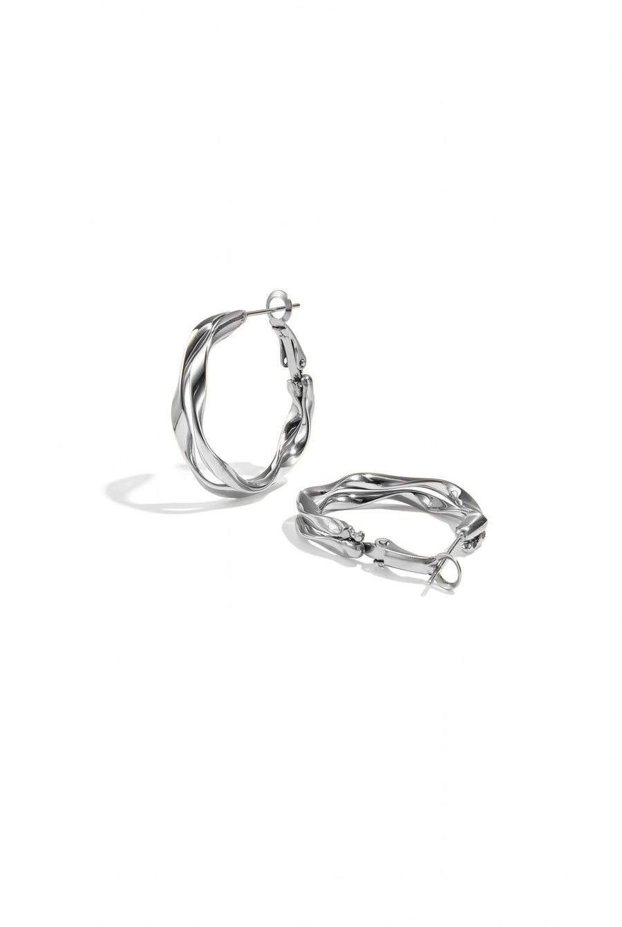 Stainless Steel Round Hoop Earrings for Women – Gold and Silver Tone