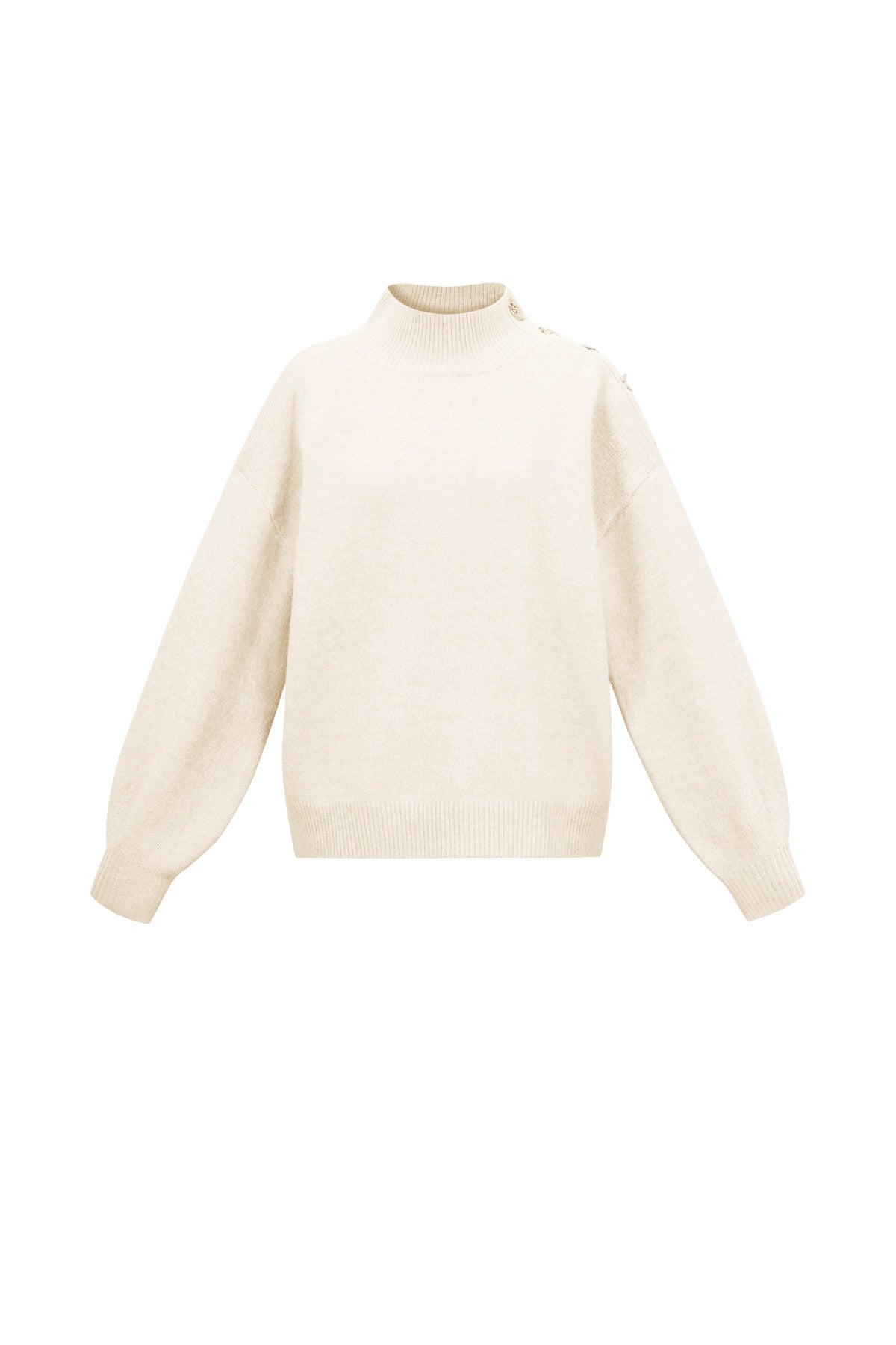 Pull tricoté pour femme à col haut
