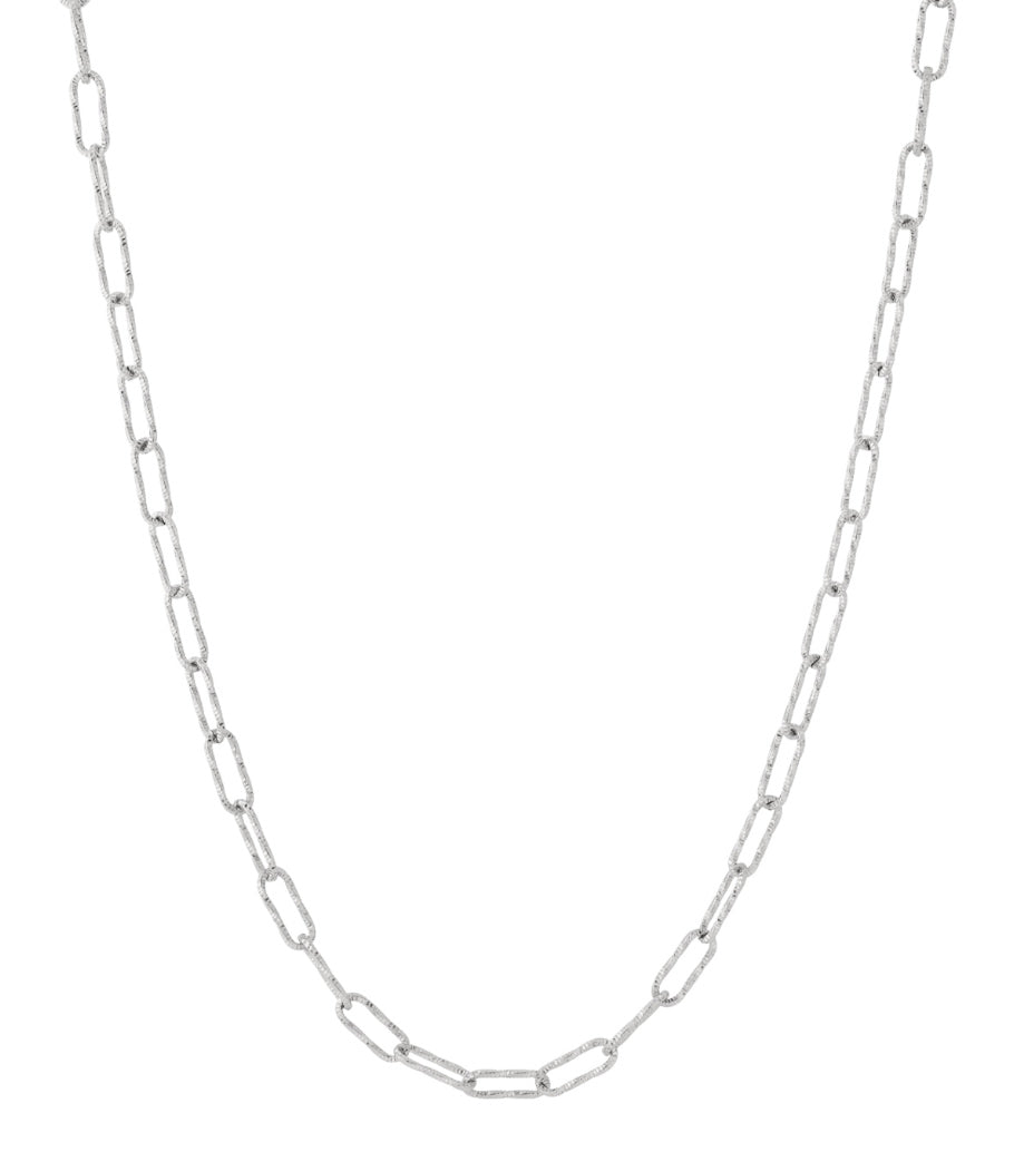 Long collier en acier inoxydable 304 pour femme avec détail maillons – couleur or