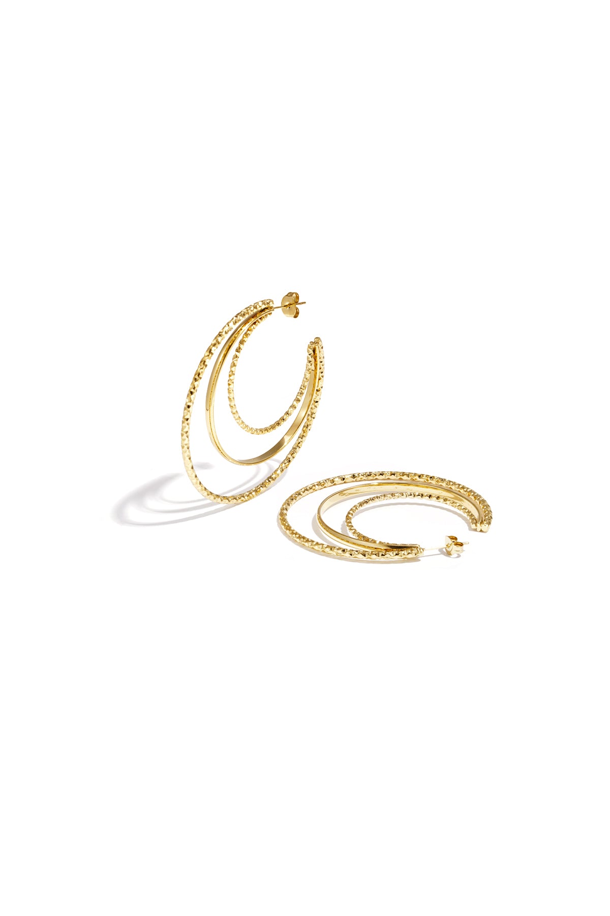 Boucles d'oreilles créoles pour femmes en acier inoxydable – doré et argenté
