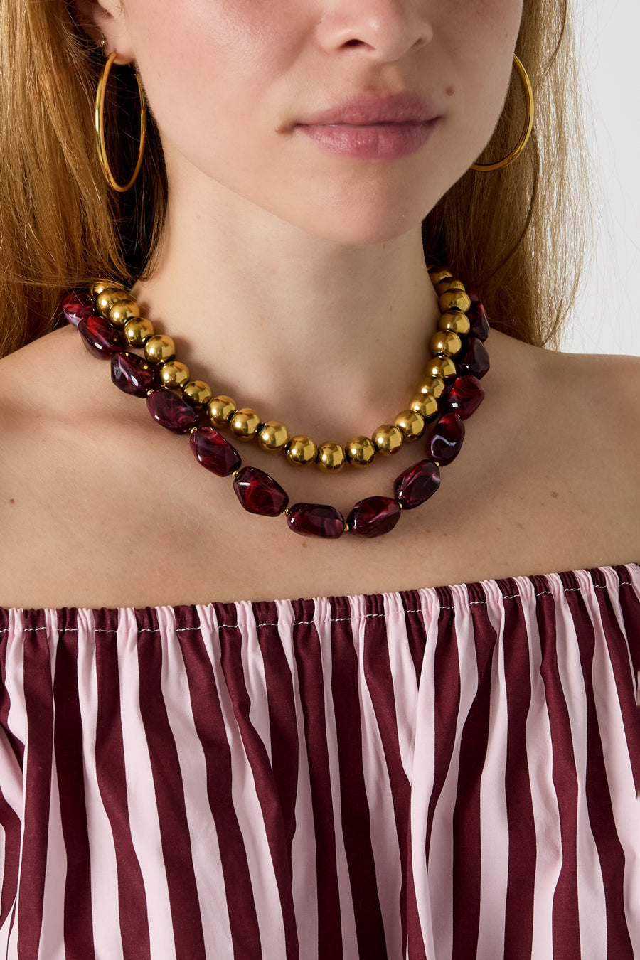 Collier de perles en acrylique pour femmes – plusieurs couleurs – décontracté