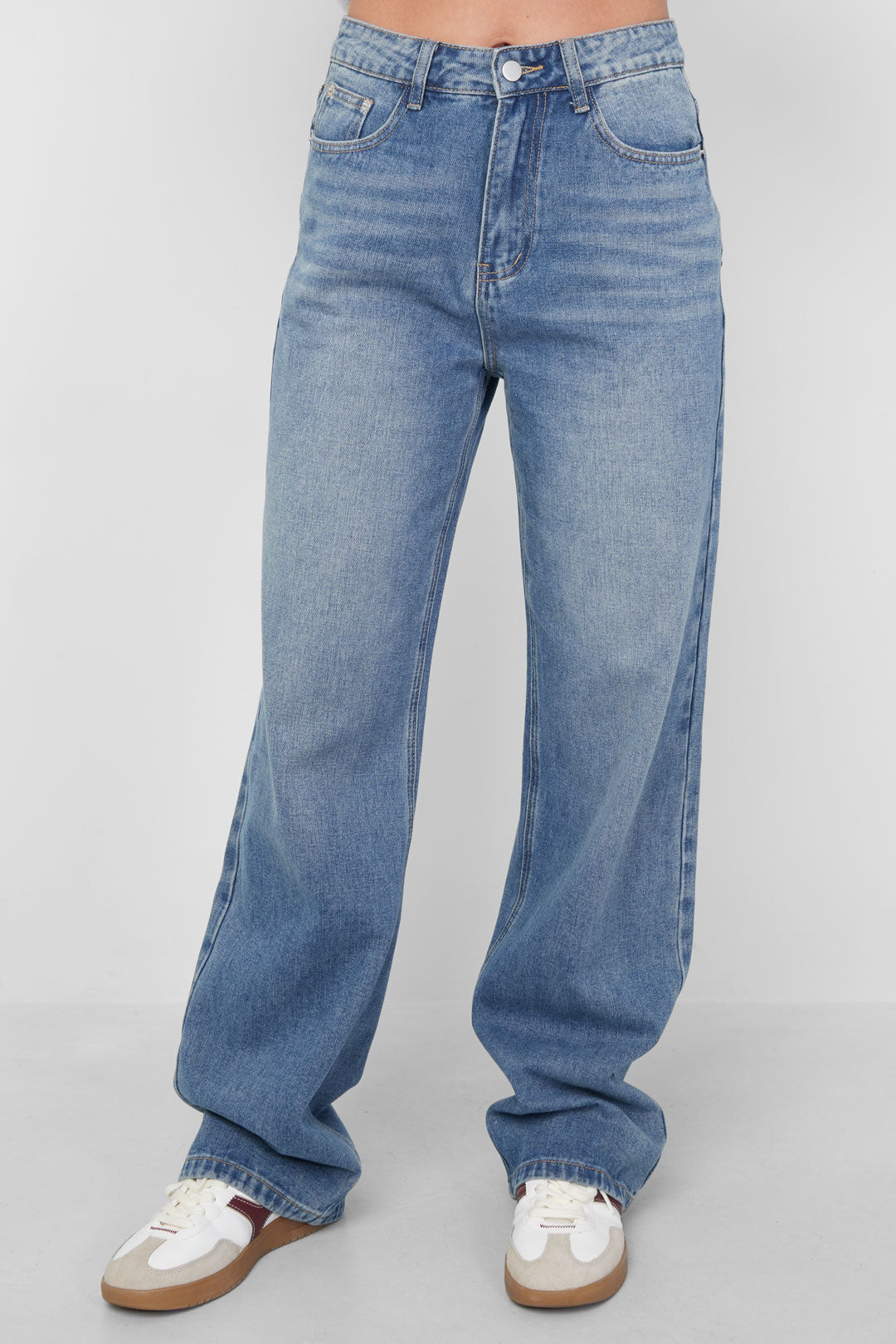 Dames Heartless denim broek van geweven katoen – productfoto 6