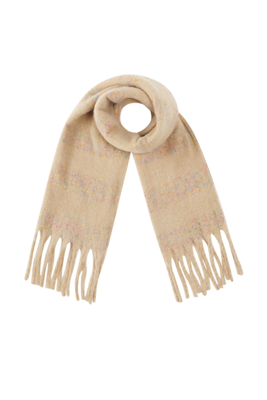 Écharpe d'hiver 100 % polyester à rayures pour femme – plusieurs coloris