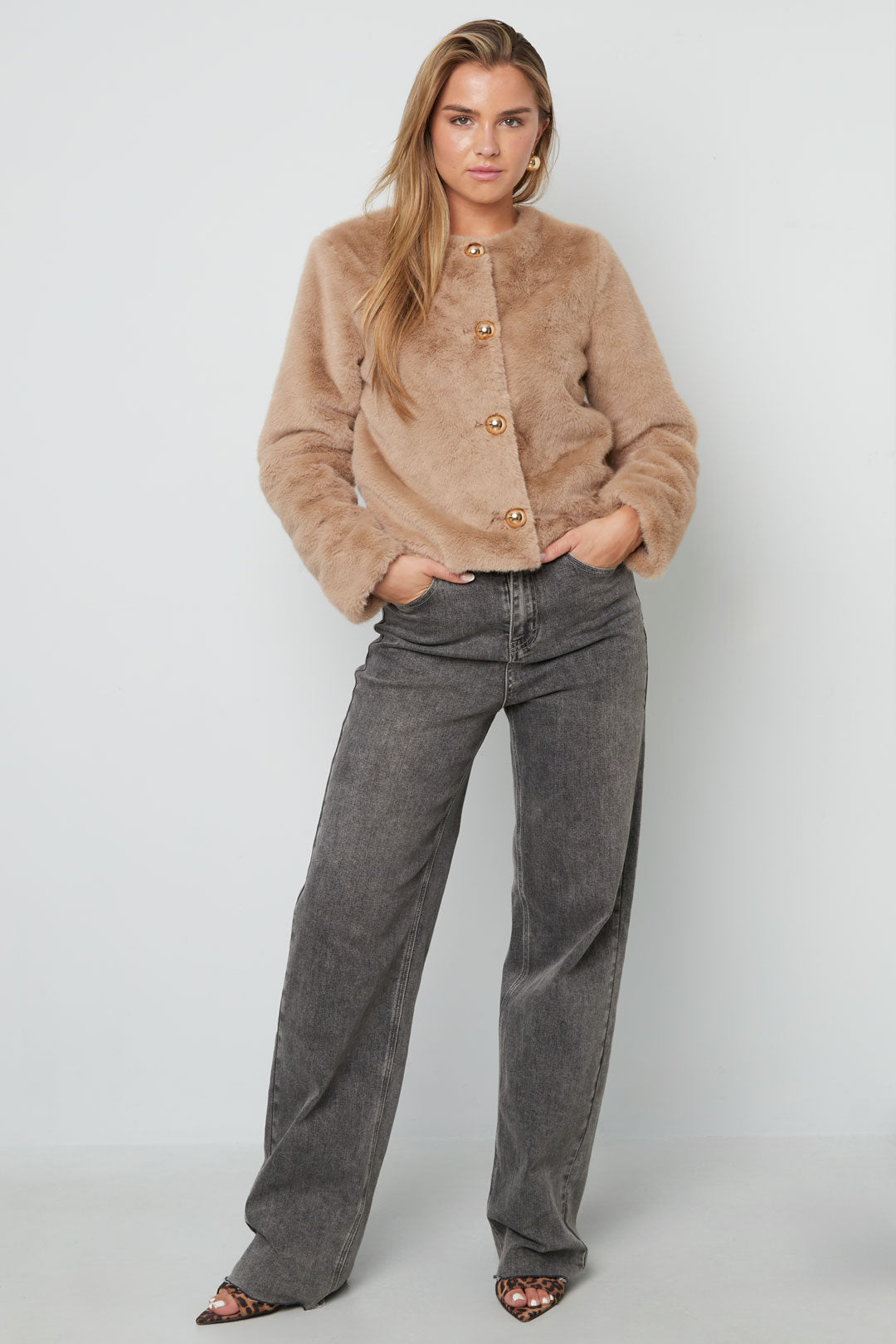Dames elegant jacket van geweven polyester – productfoto 5