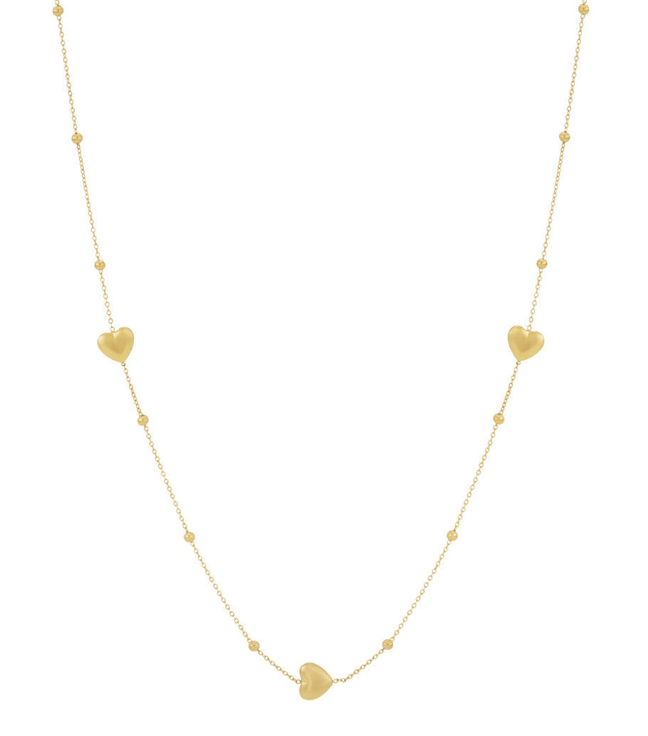 Long stainless steel heart pendant necklace for women – casual