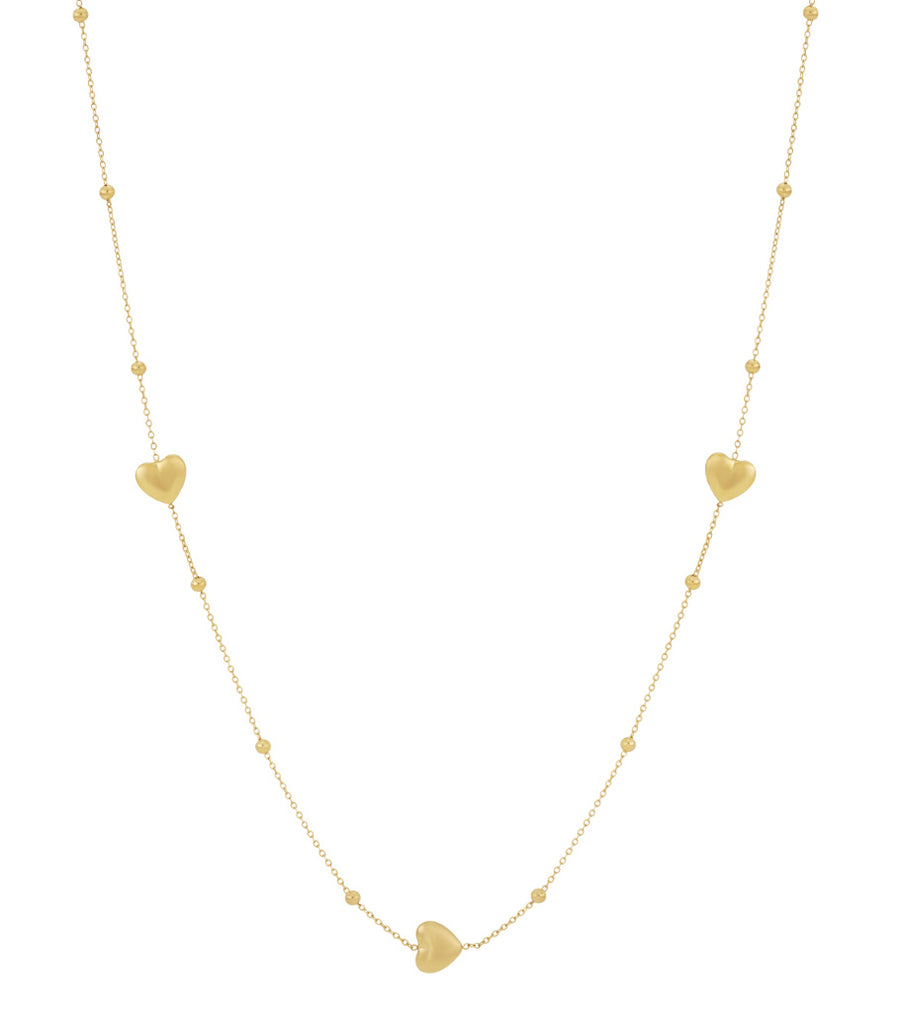 Long collier en acier inoxydable avec cœur pour femme – décontracté
