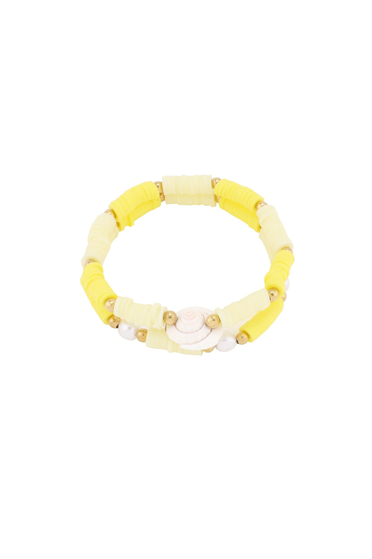Polymer Clay, Stainless Steel, Imitation Pearl, Shell Beaded Bracelet for Women