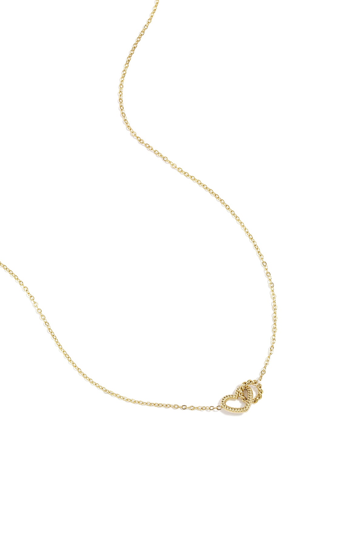Ketting met verbonden hart bedel